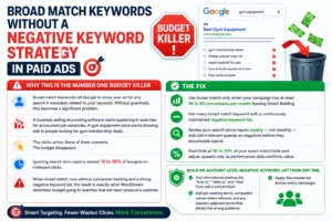 Broad Match Keywords Without a Negative Keyword Strategy in Paid Ads