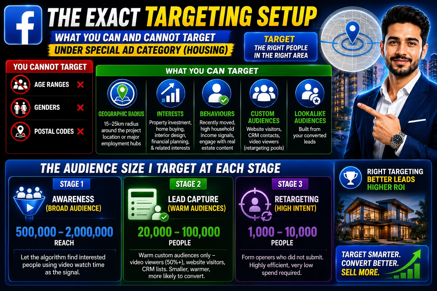 Facebook Ads for Real Estate: How I Generated 500+ Leads targeting setup for meta ads